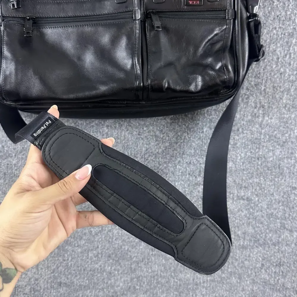 Tumi Black Leather Laptop Briefcase